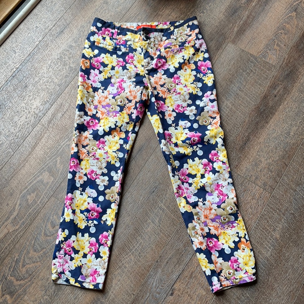 Cartonnier-Anthropology Floral cropped pants